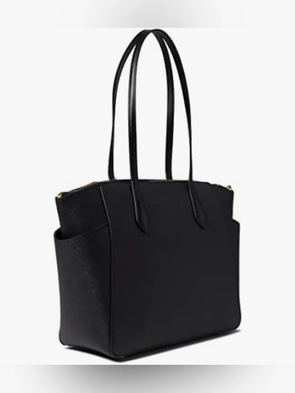 Michael Kors Black Saffiano Tote with Gold Logo Charm